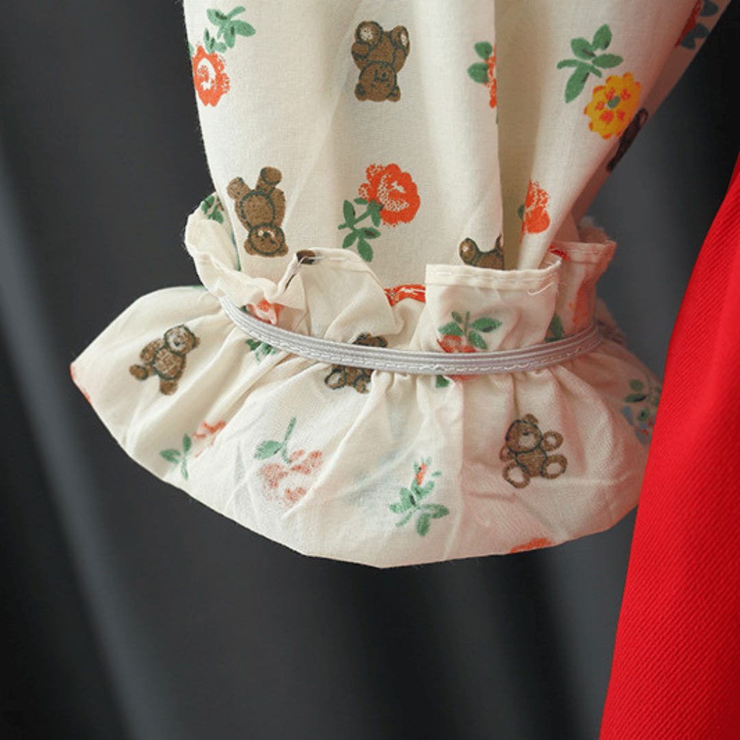 Bear Floral Skirt Set