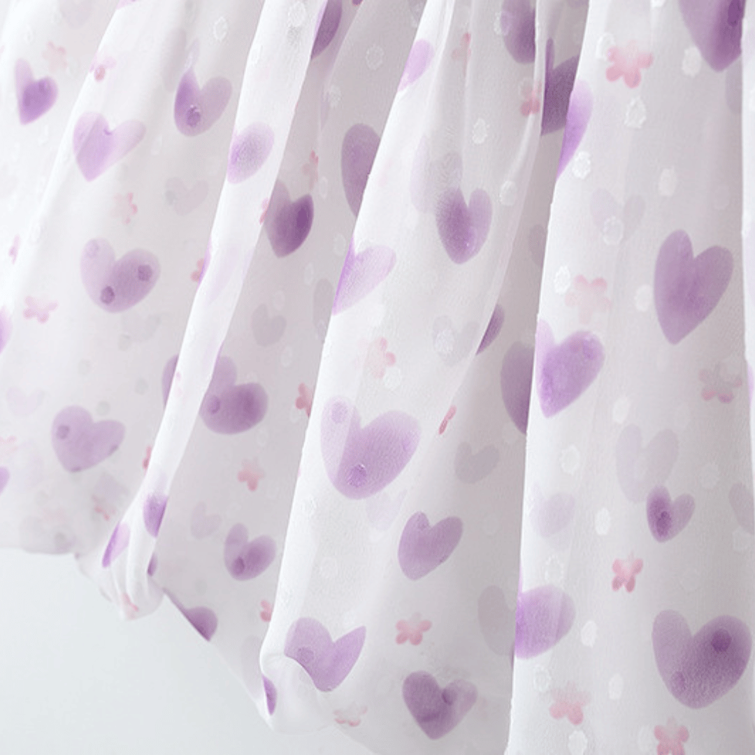 Twin Bow Heart Girls Dress