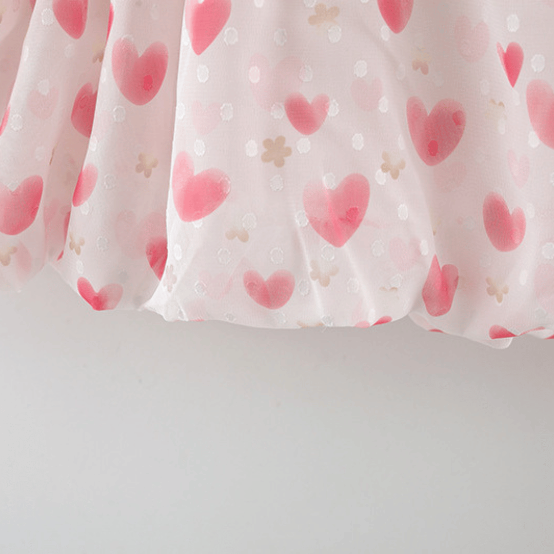 Twin Bow Heart Girls Dress