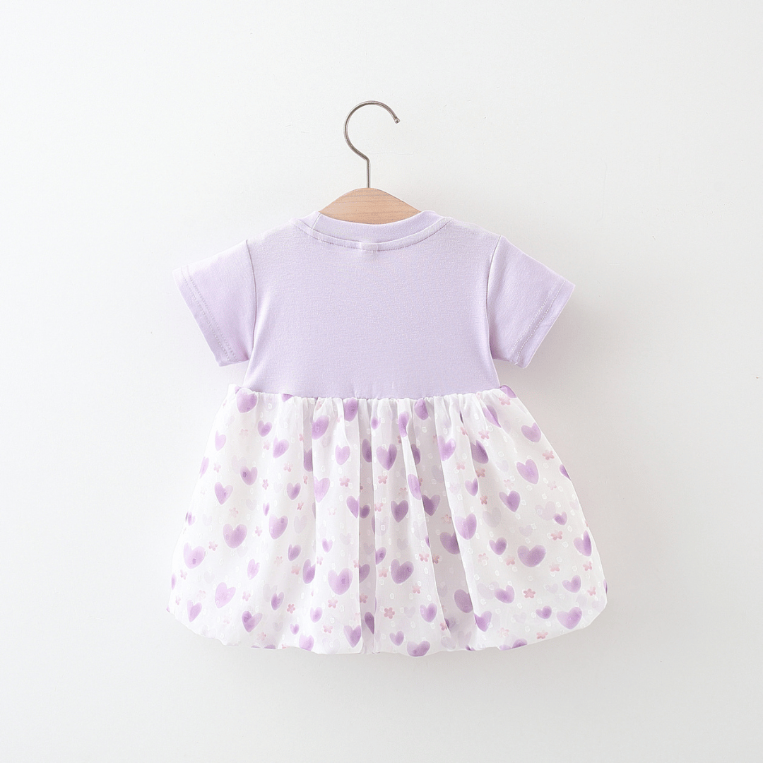 Twin Bow Heart Girls Dress