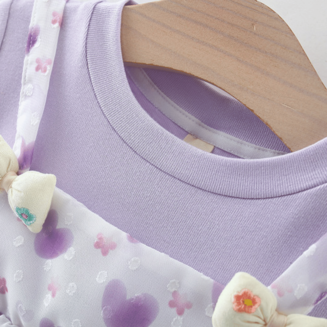 Twin Bow Heart Girls Dress