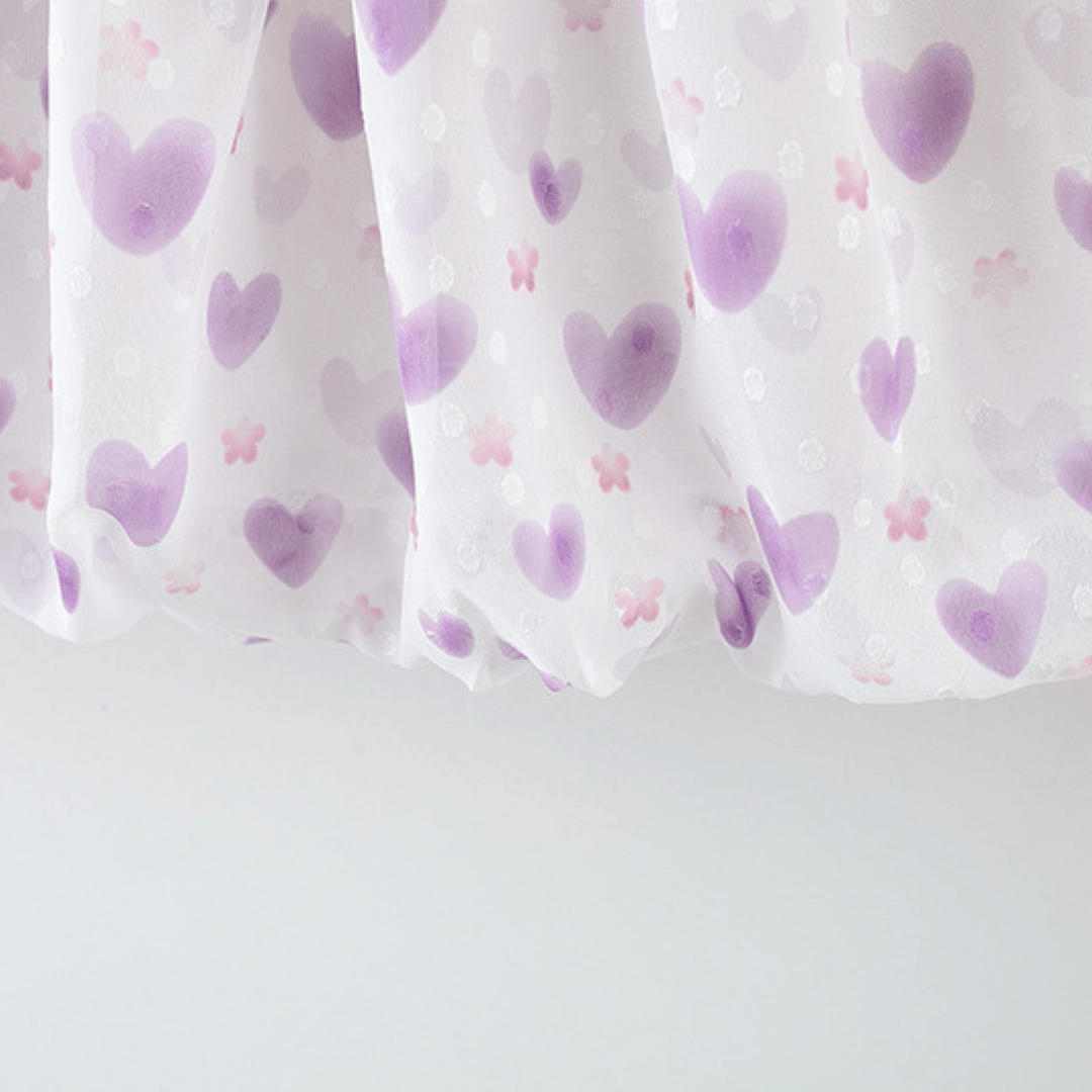 Twin Bow Heart Girls Dress