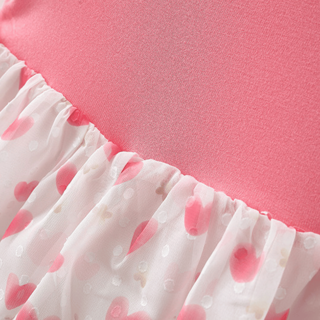 Twin Bow Heart Girls Dress