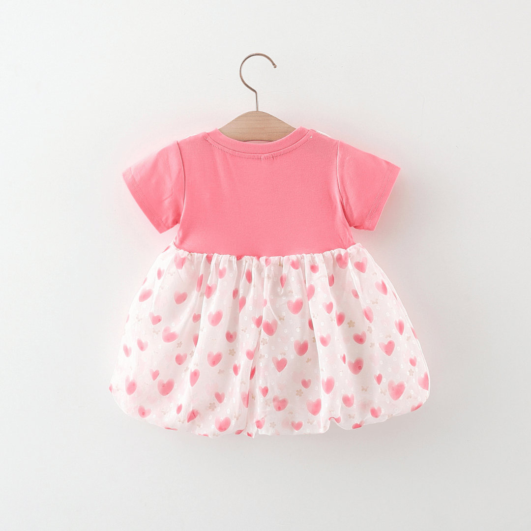 Twin Bow Heart Girls Dress