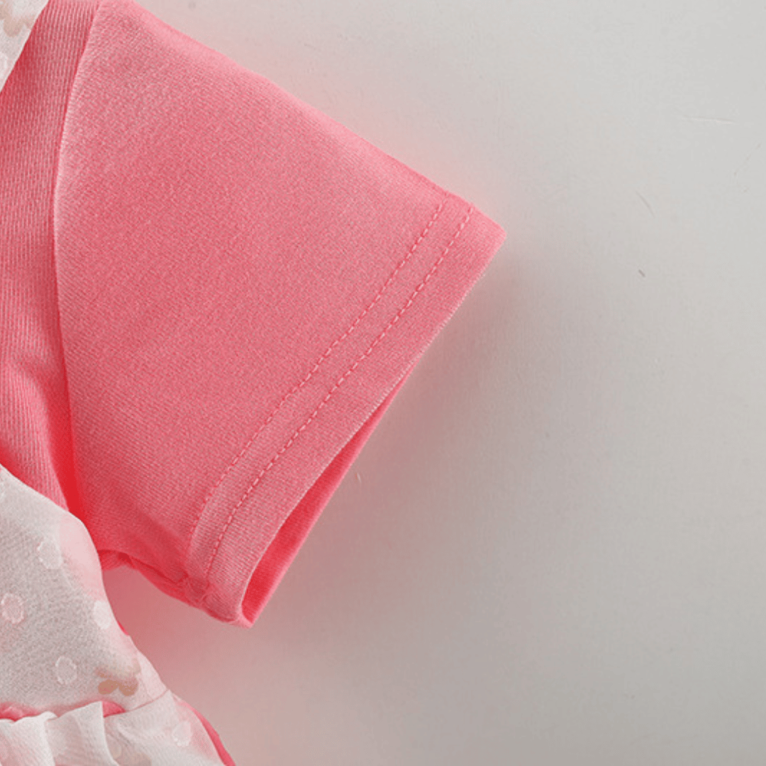 Twin Bow Heart Girls Dress