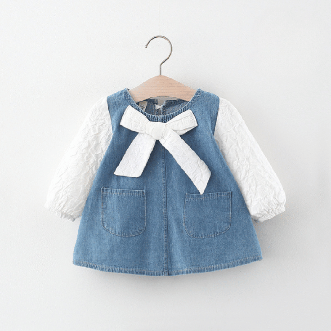 Sweet Girls Denim Bow Dress