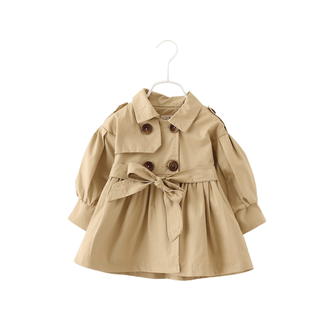 Girls Lapel Wind Coat
