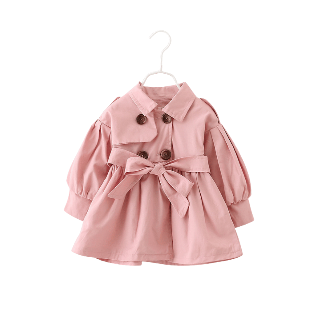 Girls Lapel Wind Coat