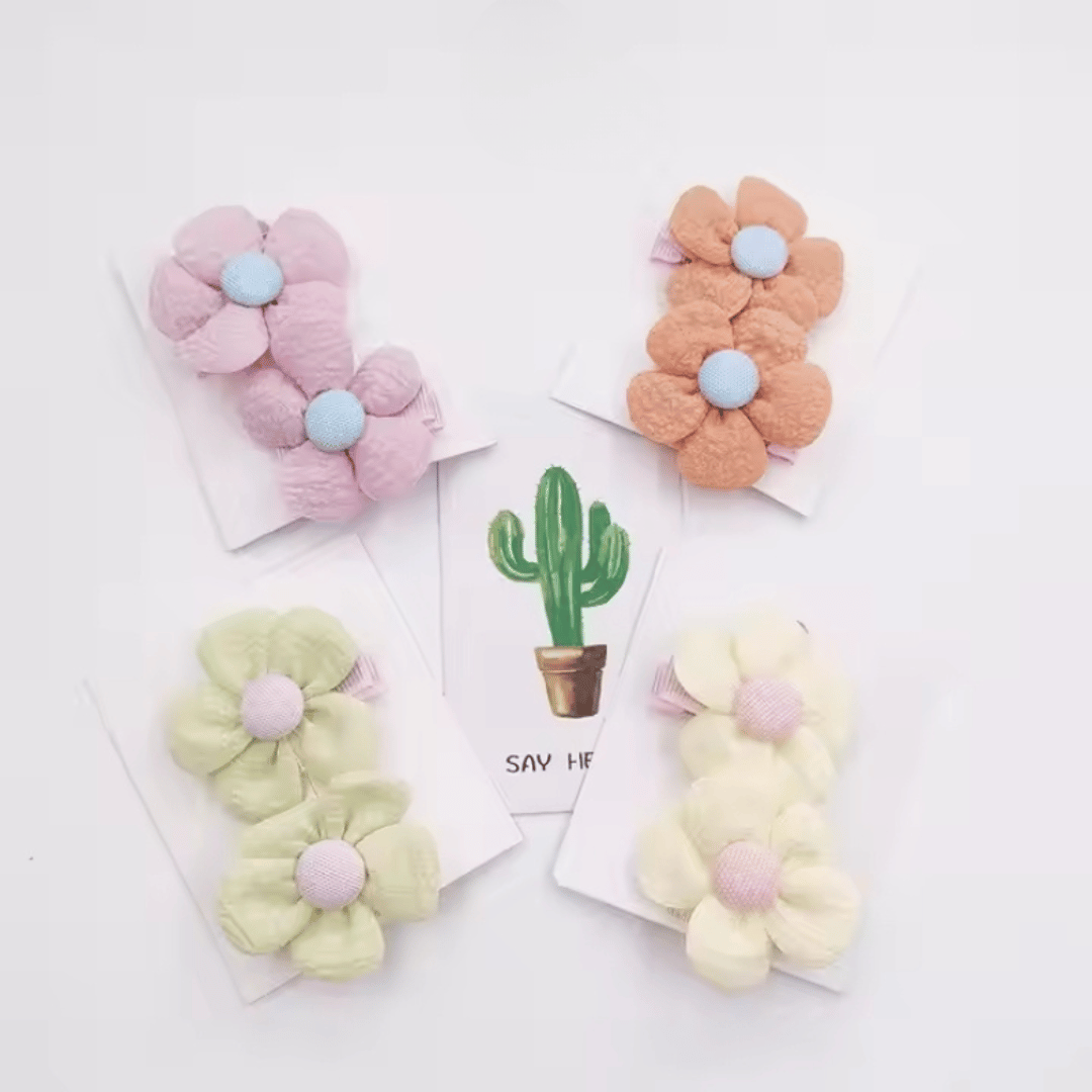 Sweet Princess Floral Hair Clips