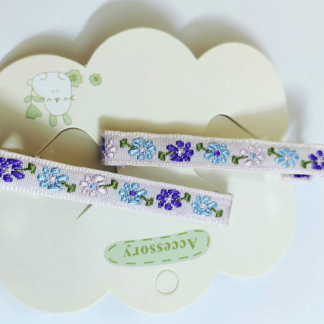 Daisy Flower Cotton Linen Hair Clips