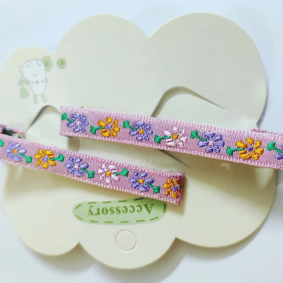 Daisy Flower Cotton Linen Hair Clips