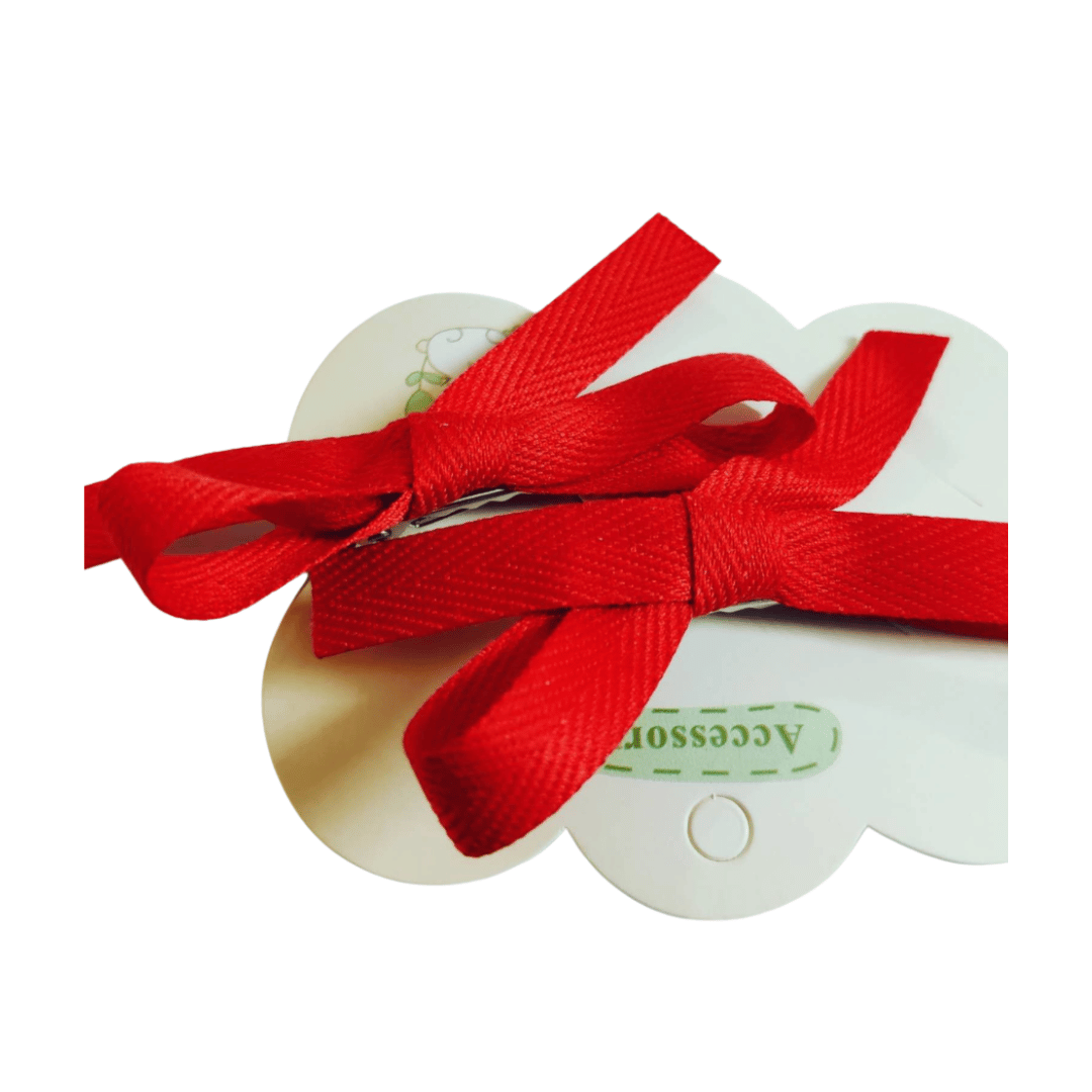 Mini Satin Bow Clips
