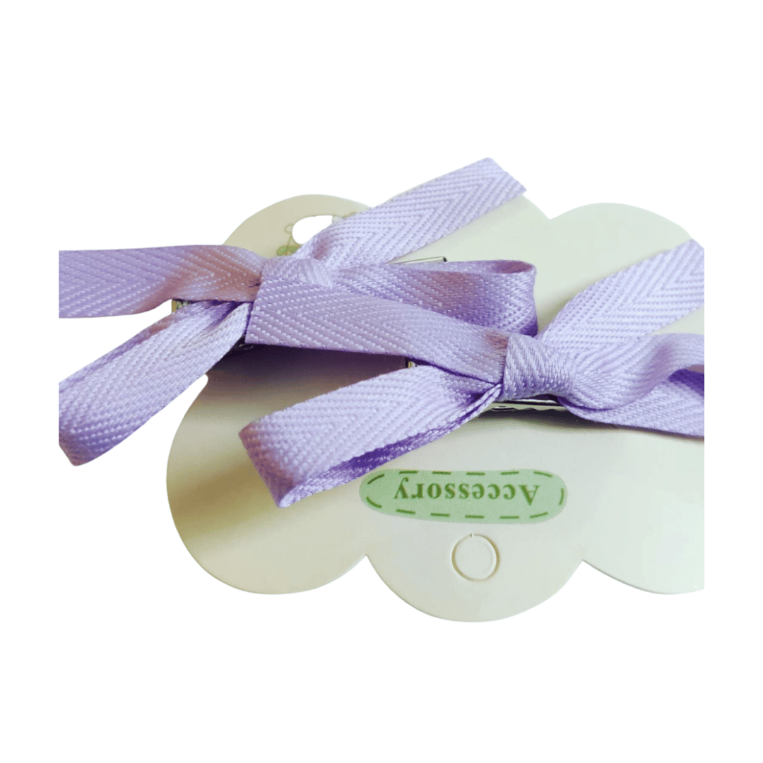 Mini Satin Bow Clips