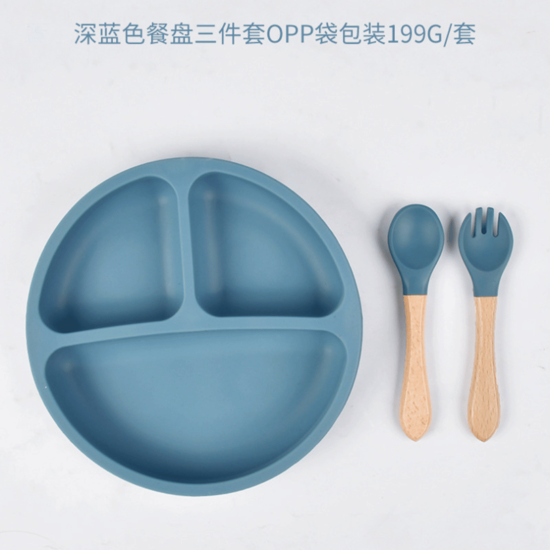 Ceramic Baby Feeding Bowl & Plate Set