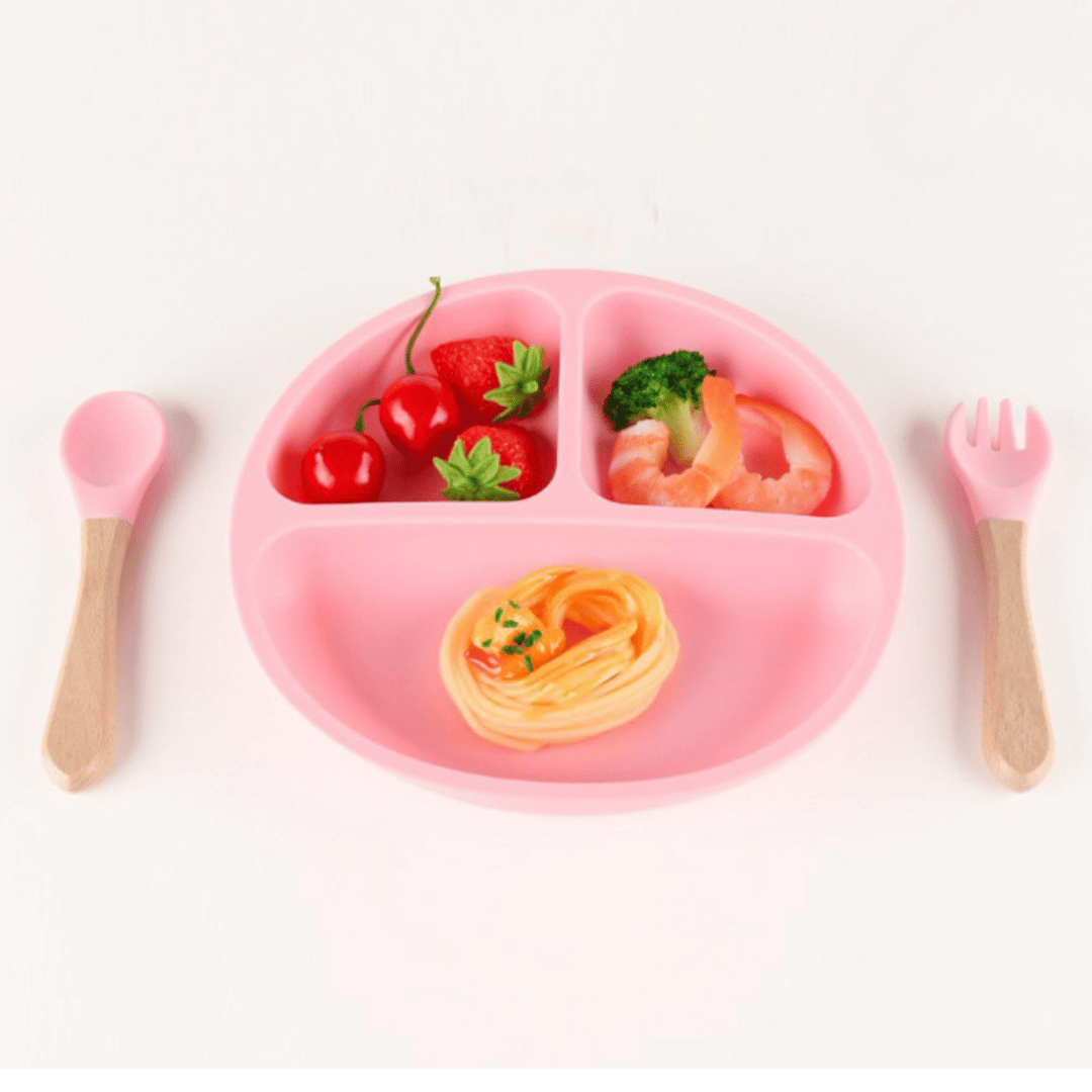 Ceramic Baby Feeding Bowl & Plate Set