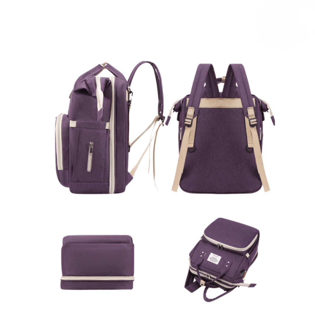 Baby Multifunctional Diaper Bag with Foldable Bed