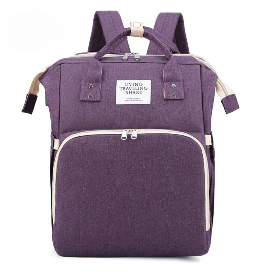 Baby Multifunctional Diaper Bag with Foldable Bed