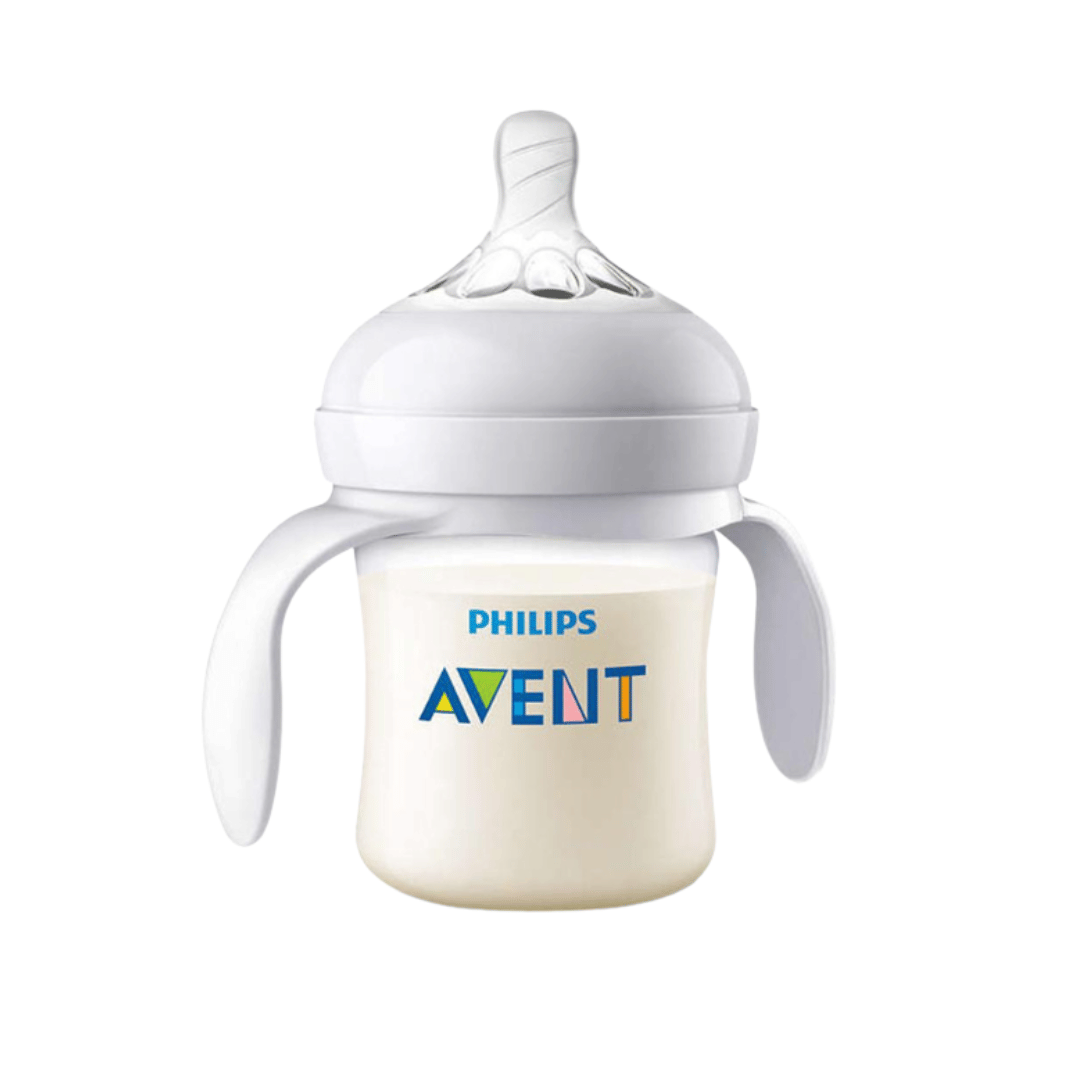 PHILIPS AVENT Classic with handle | Bottle with teat 125 ml (0 Months +) | Plastic