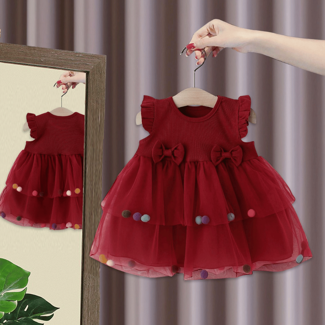 Candy Dot Tulle Girls Princess Dress