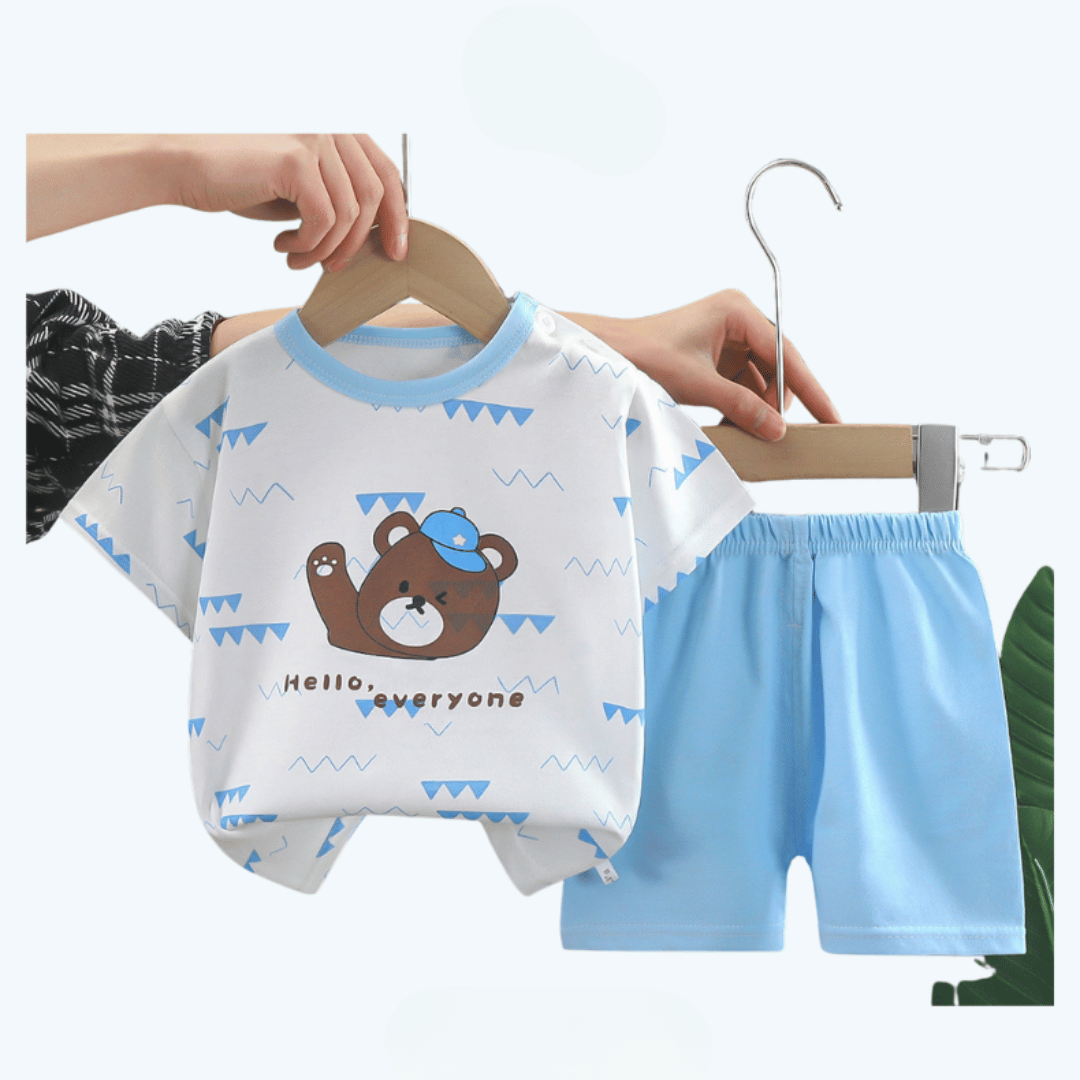 Coffee Bear Kids T-Shirt & Shorts Set
