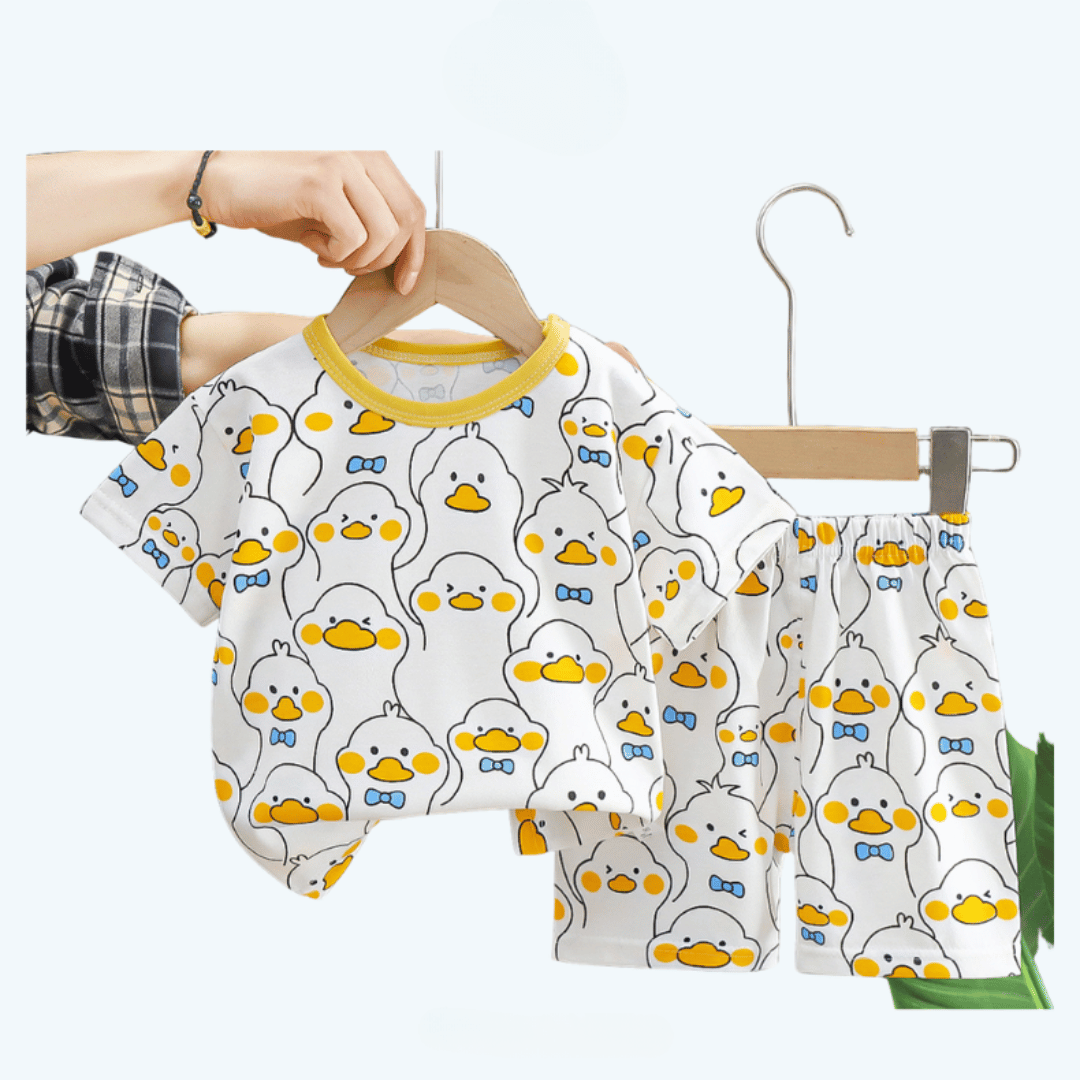 Flower Duck T-Shirt & Shorts Set