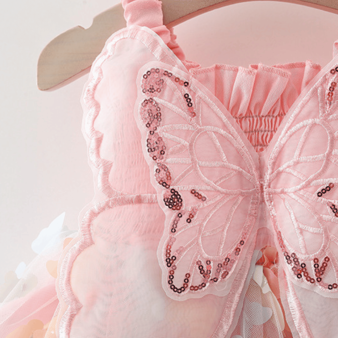 Butterfly Wings Princess Dress for Girls