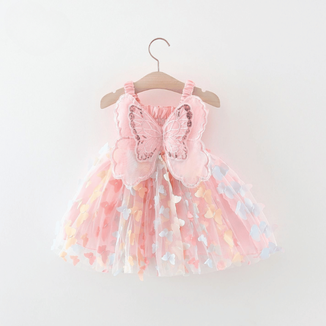 Butterfly Wings Princess Dress for Girls