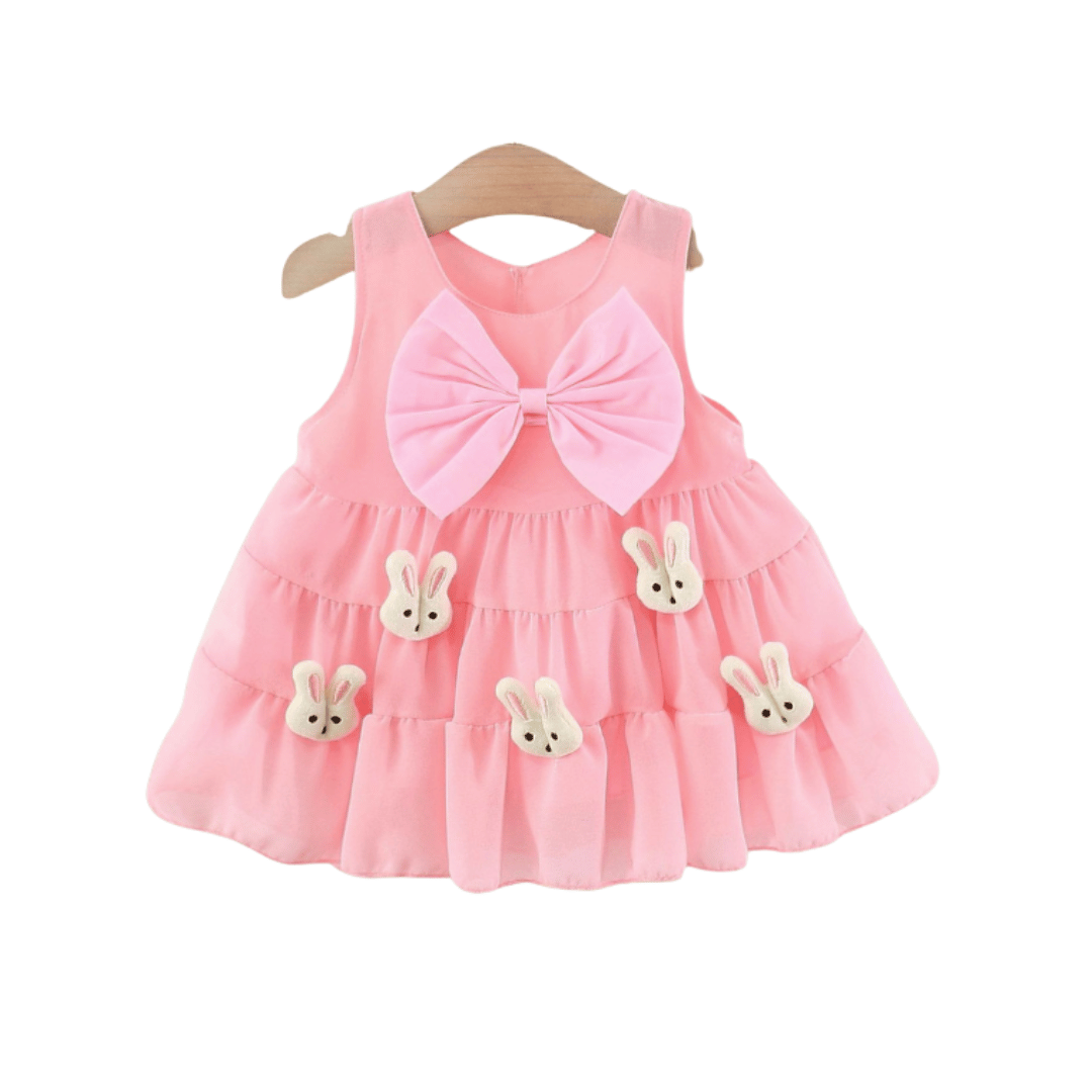 Cute Bow Bunny & Mushroom Dress