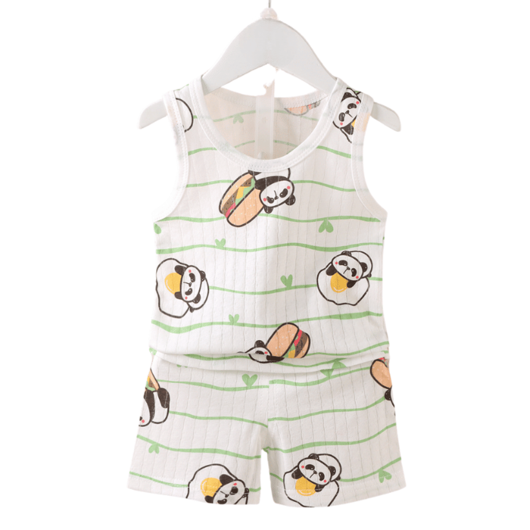 Panda Baby Vest & Shorts Set