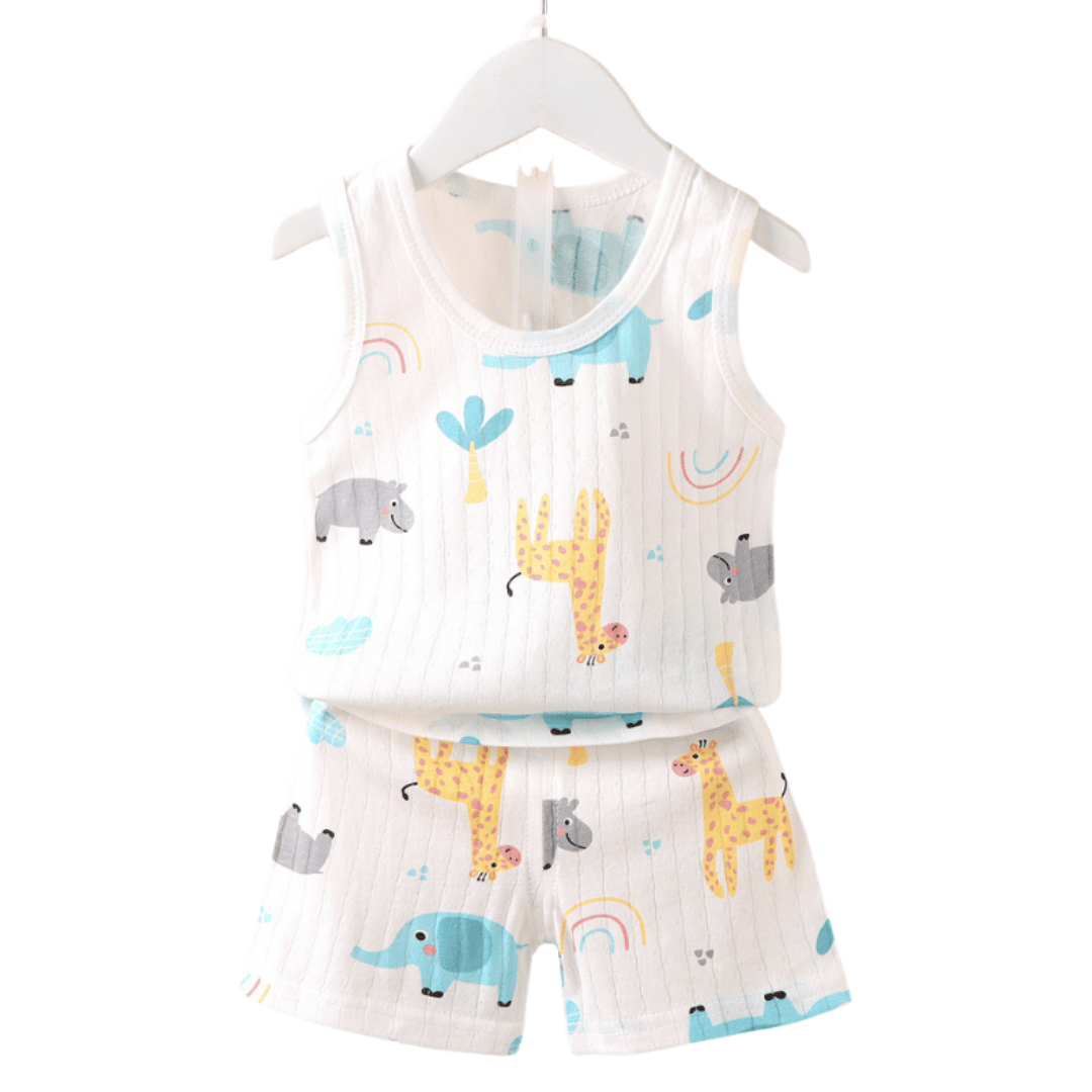 Small Animal Baby Vest & Shorts Set