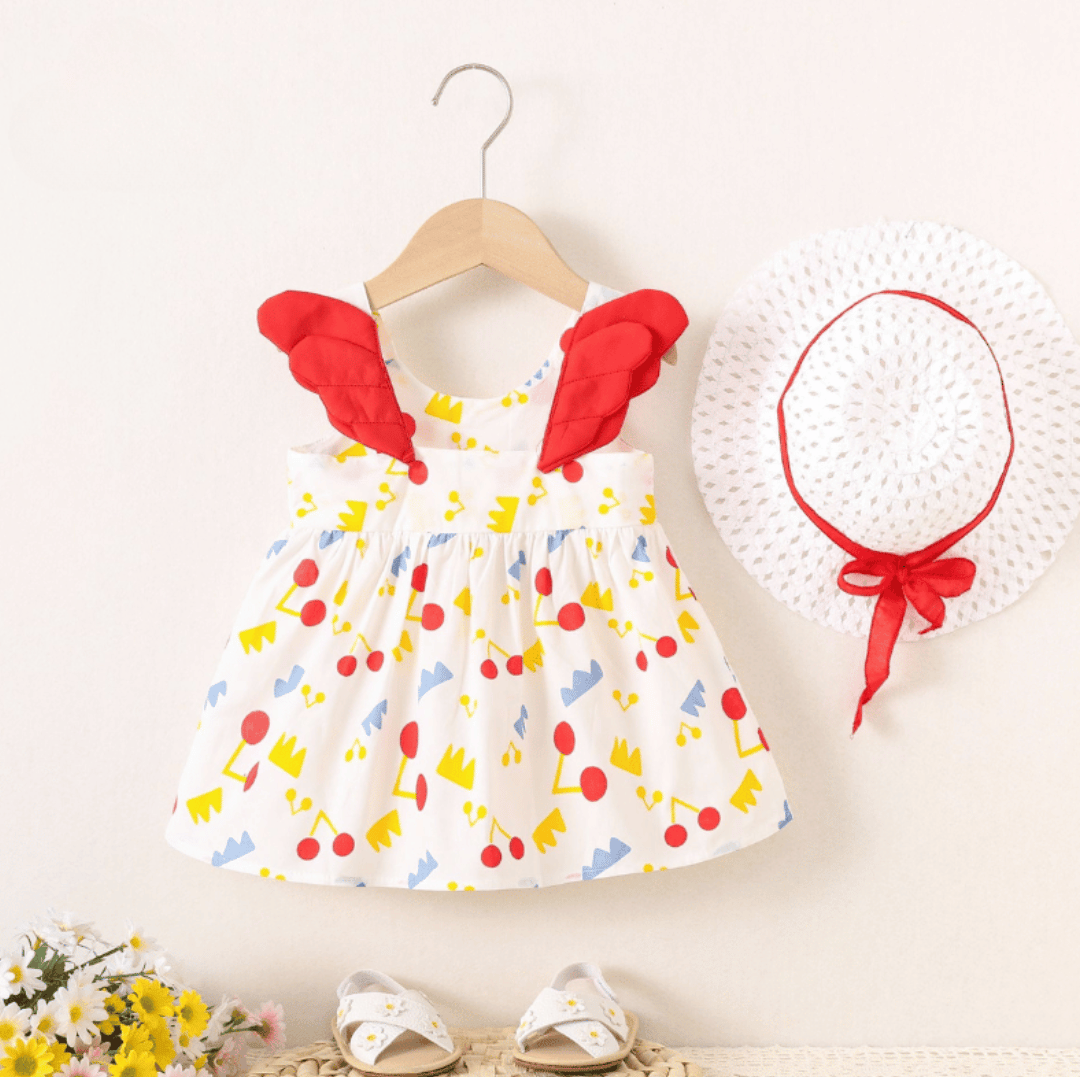 Angel Wing Cotton Dress Set