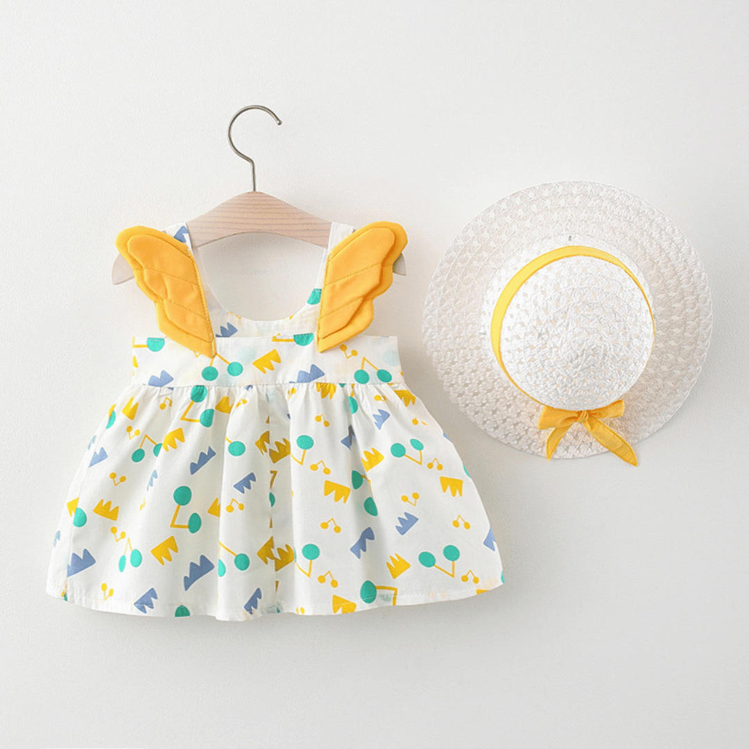 Angel Wing Cotton Dress Set