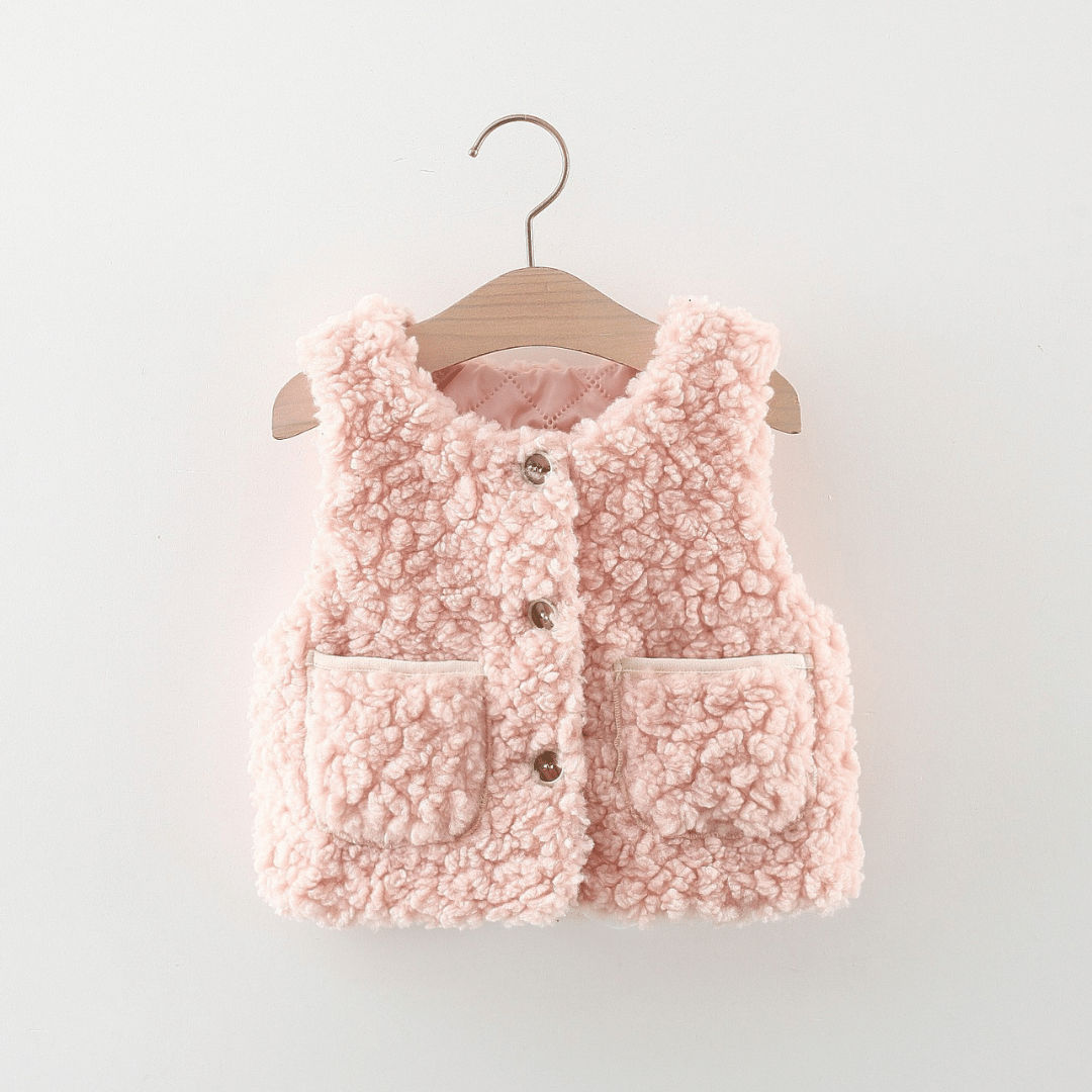 Fluffy Rabbit Embroidered Vest