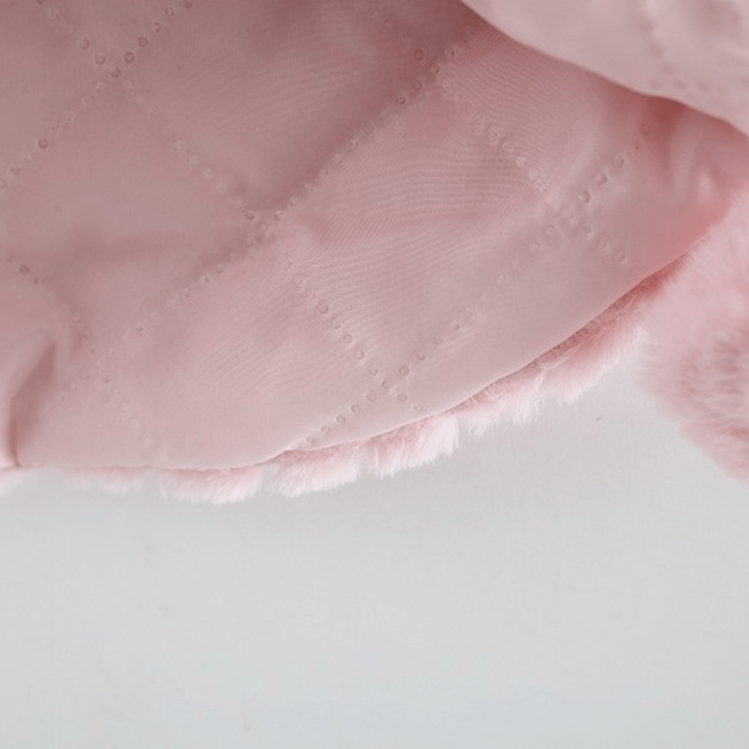 Princess Flower Hem Fur Ball Winter Vest