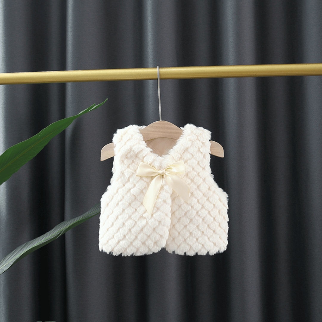 Princess Bowknot Fur Sweater Vest