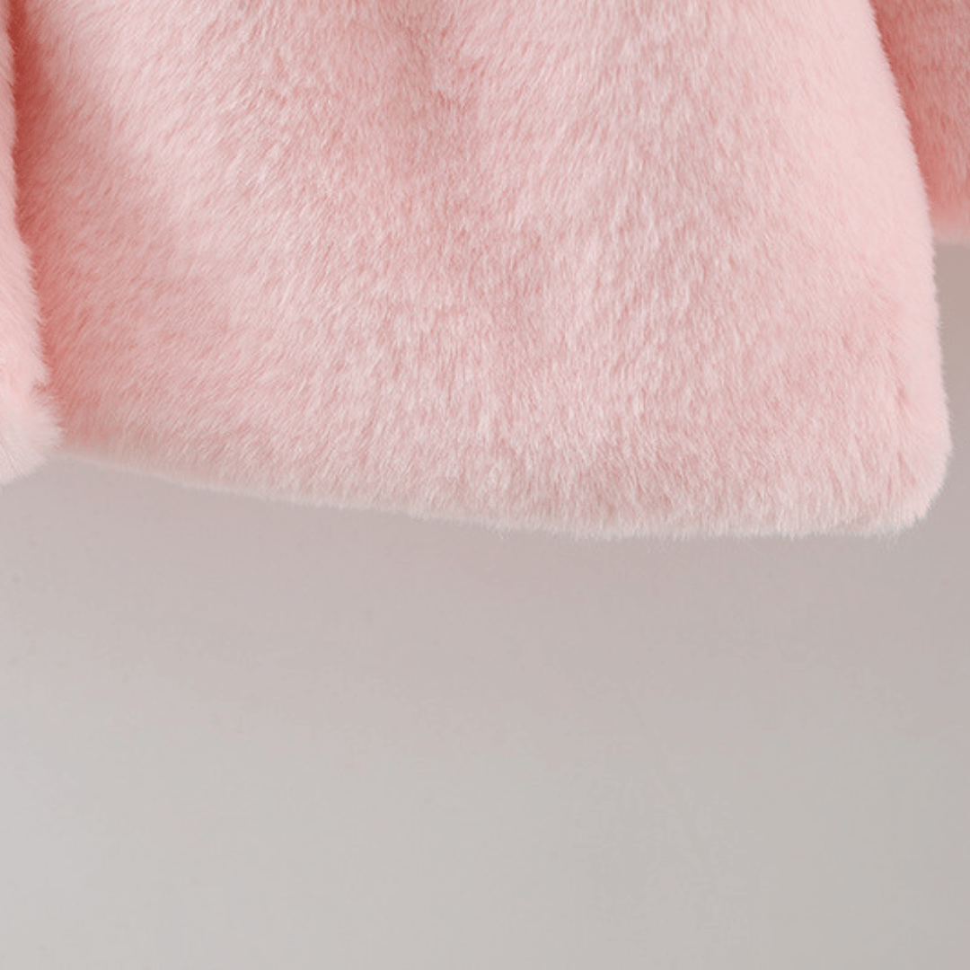 Princess Lace Fur Collar Winter Coat Set