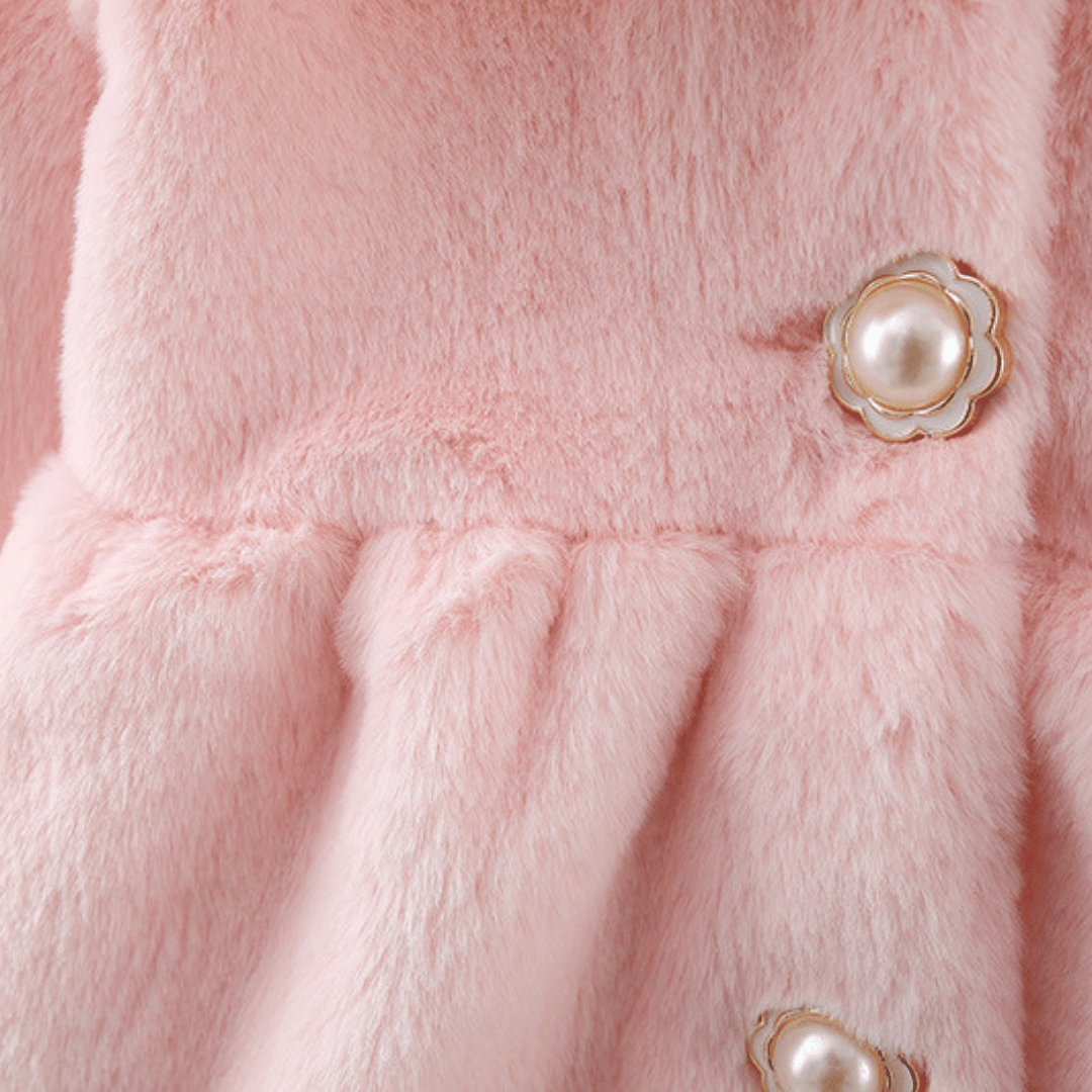 Princess Lace Fur Collar Winter Coat Set