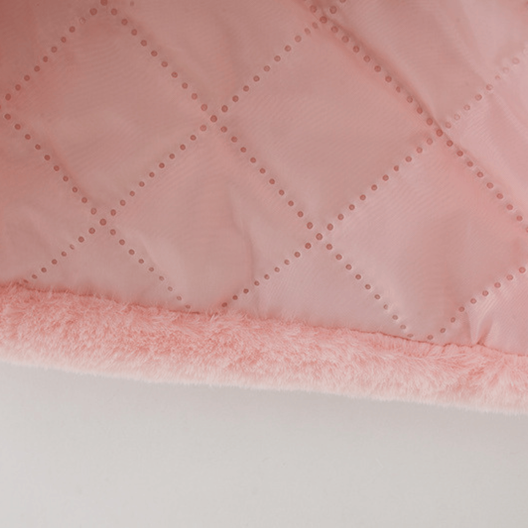 Princess Lace Fur Collar Winter Coat Set