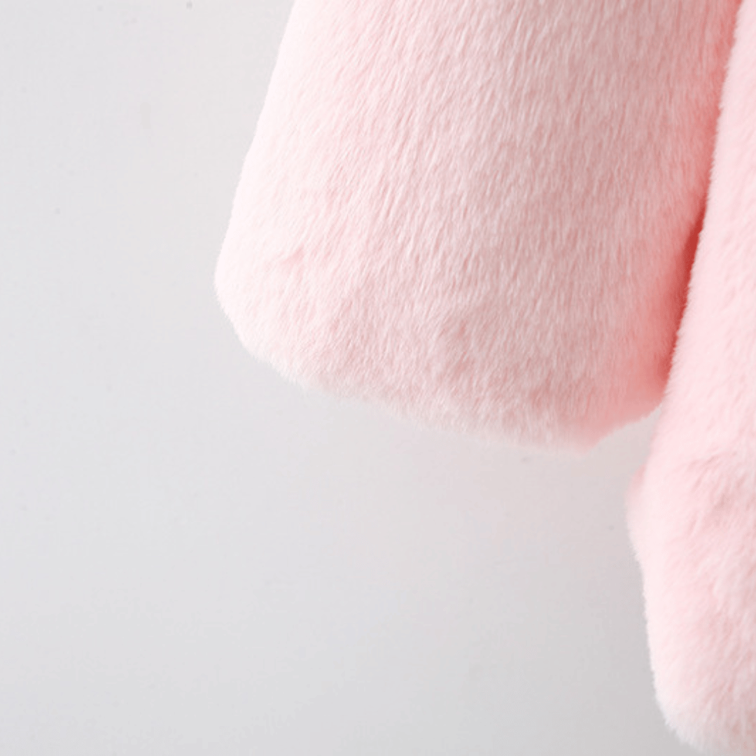 Princess Lace Fur Collar Winter Coat Set