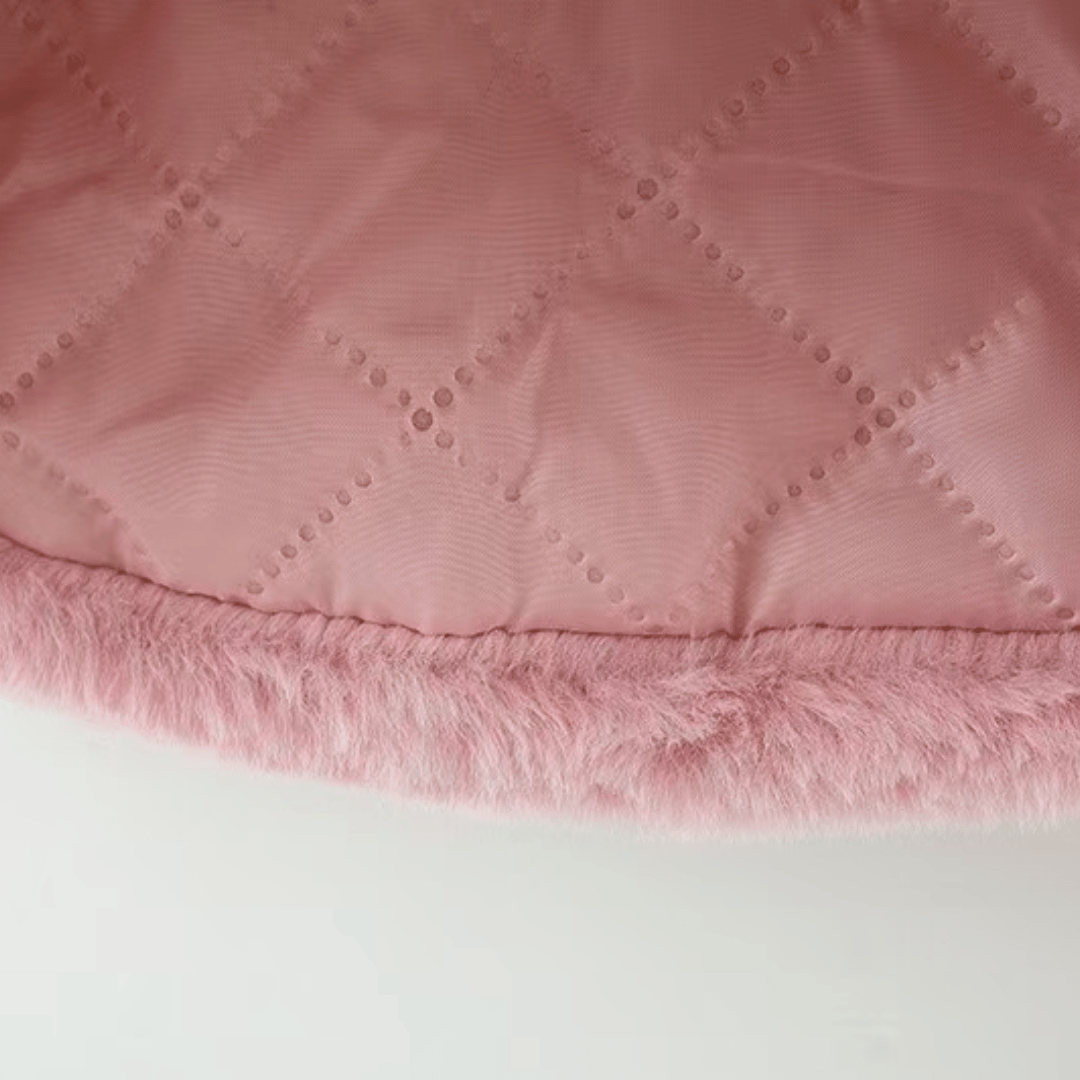 Princess Blossom Flower Lapel Winter Coat