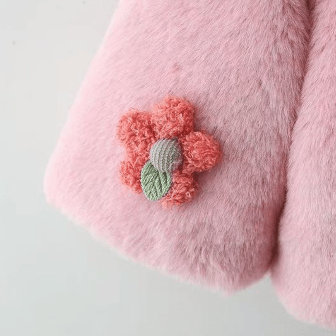 Princess Blossom Flower Lapel Winter Coat