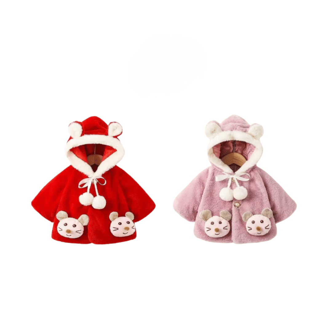 Princess Rabbit Ear Hooded Fur Coat