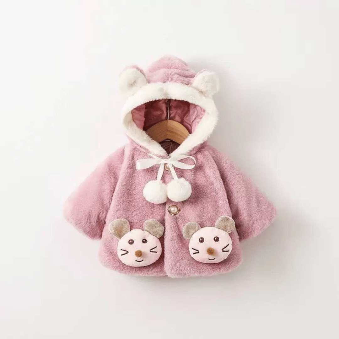 Princess Rabbit Ear Hooded Fur Coat