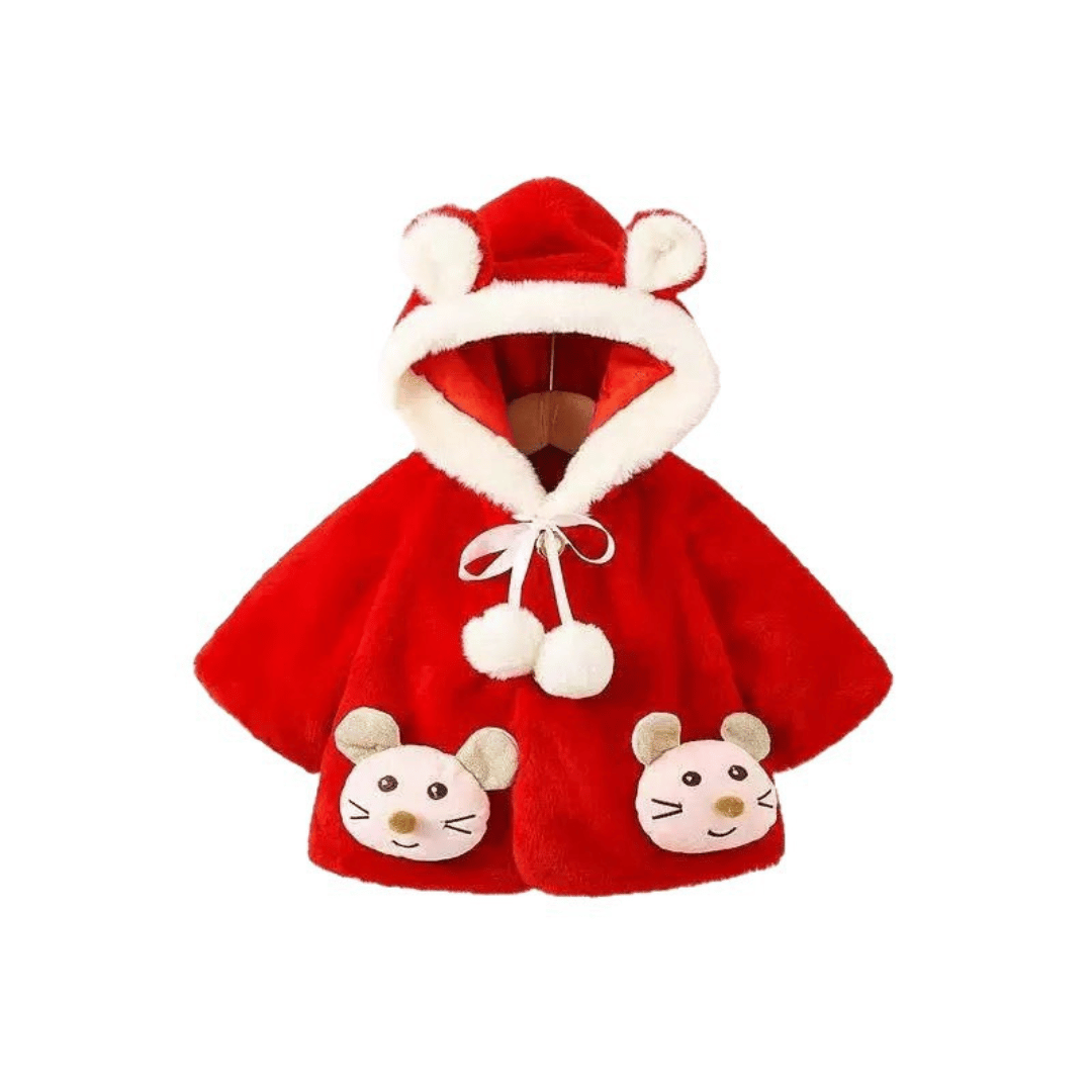 Princess Rabbit Ear Hooded Fur Coat