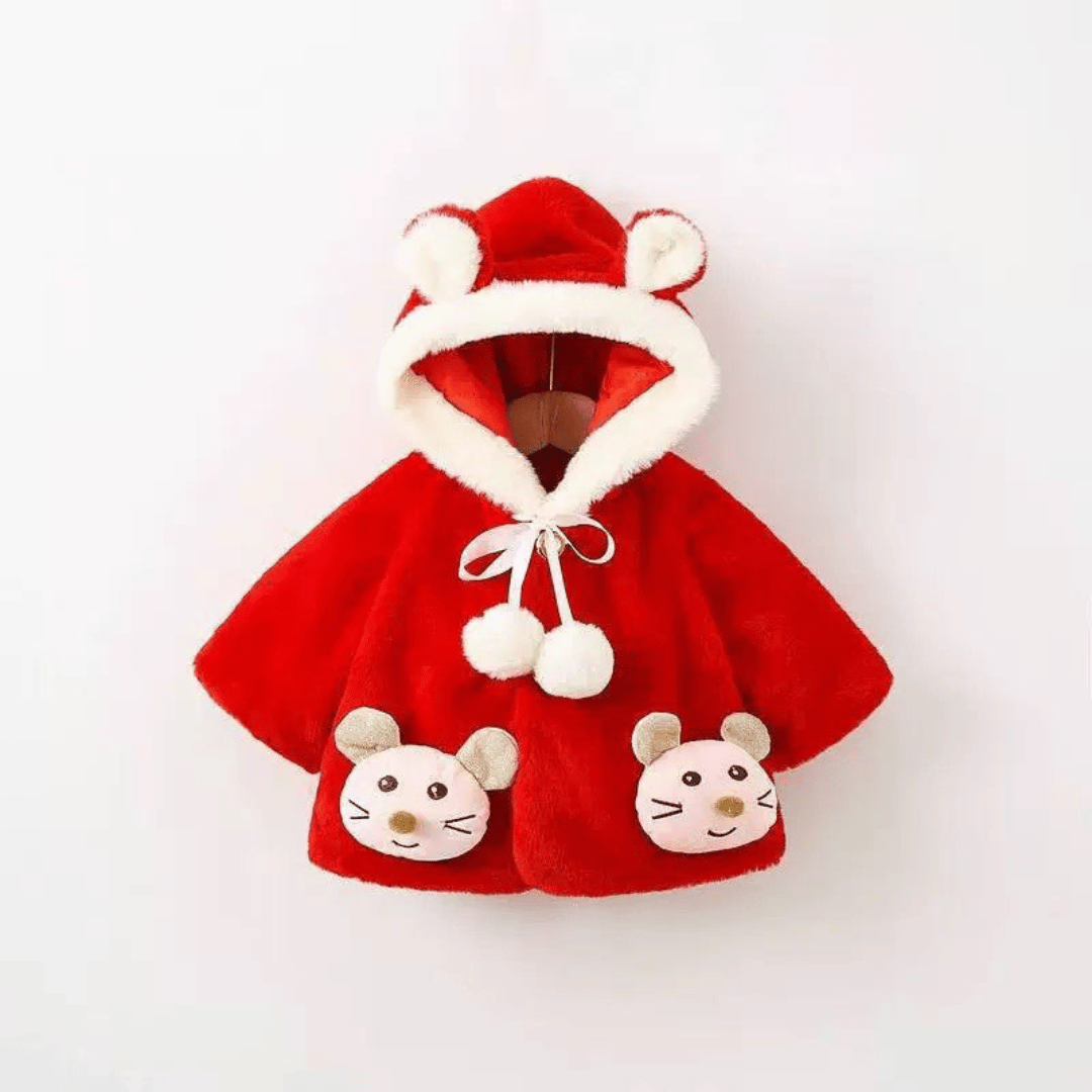 Princess Rabbit Ear Hooded Fur Coat