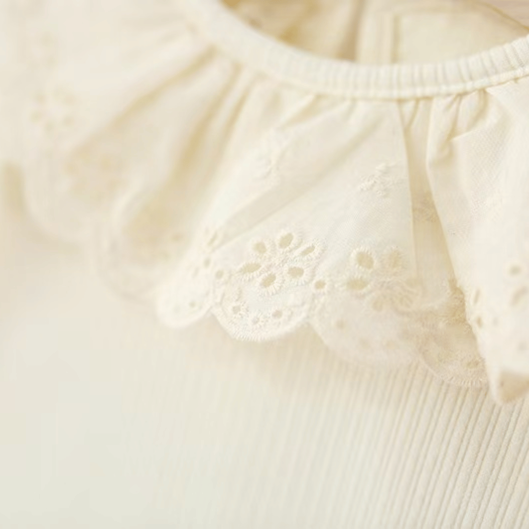 Polka Dot Cat Kitty Lace Collar Dress Set