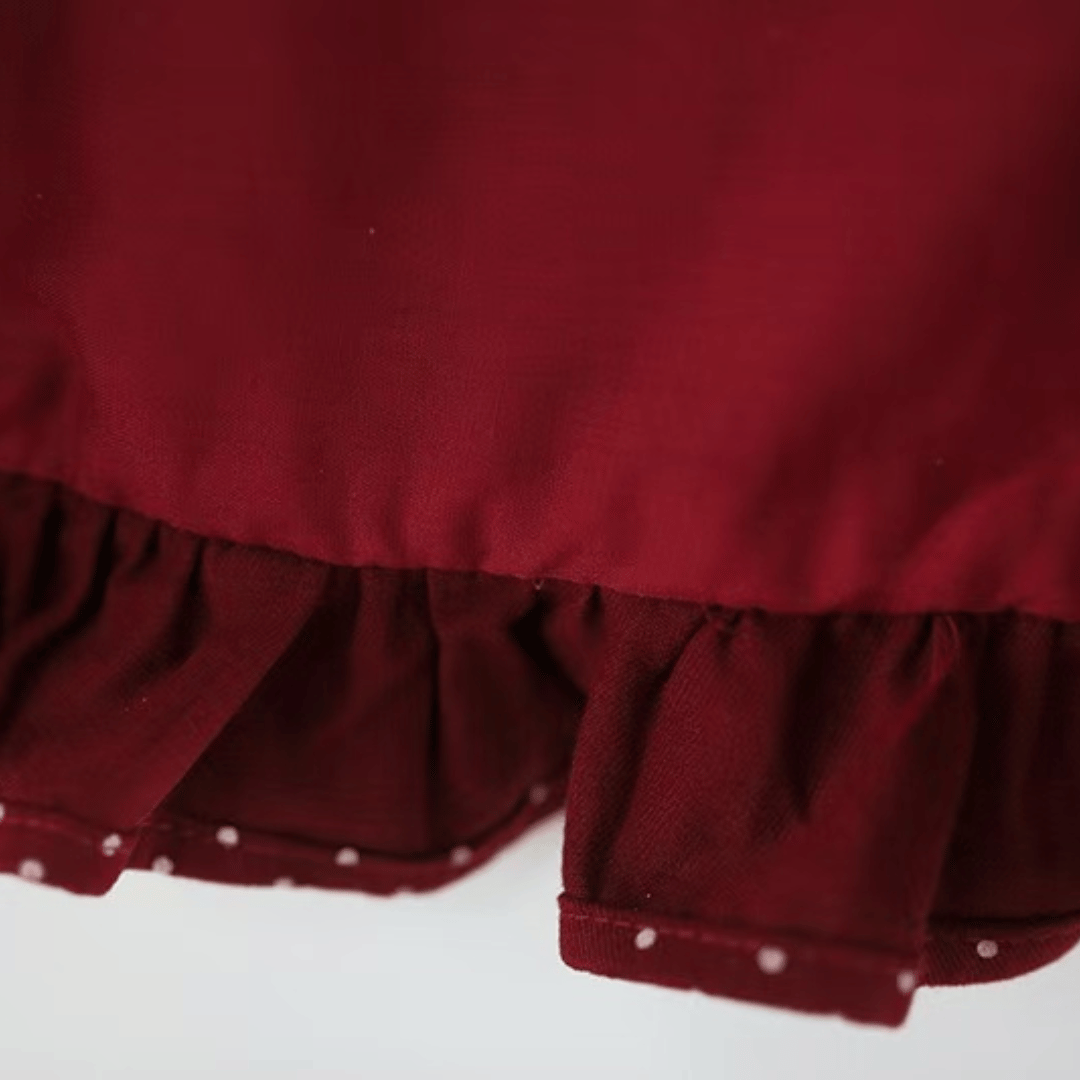 Polka Dot Cat Kitty Lace Collar Dress Set