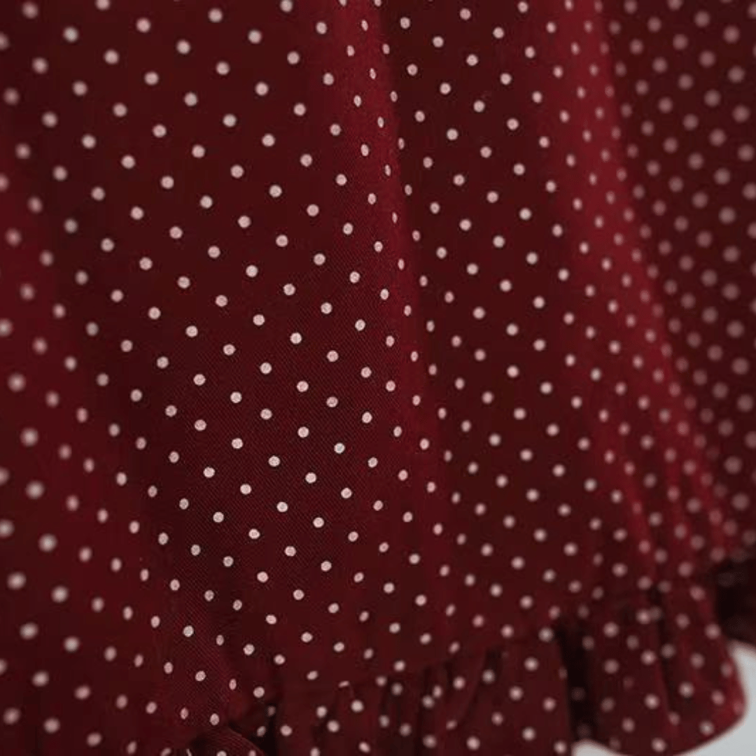 Polka Dot Cat Kitty Lace Collar Dress Set