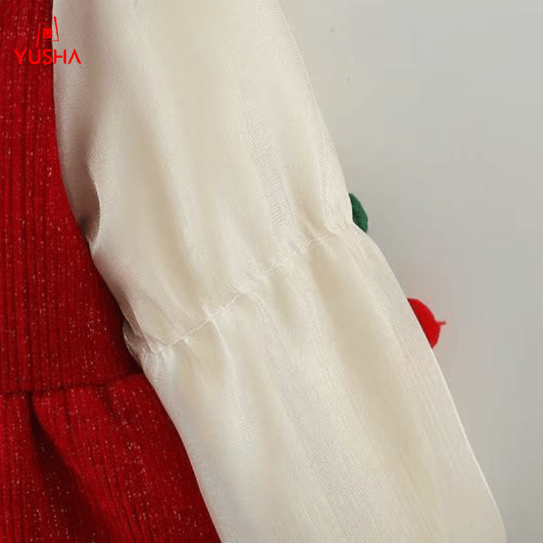 Cherry Lace Winter Princess Dress