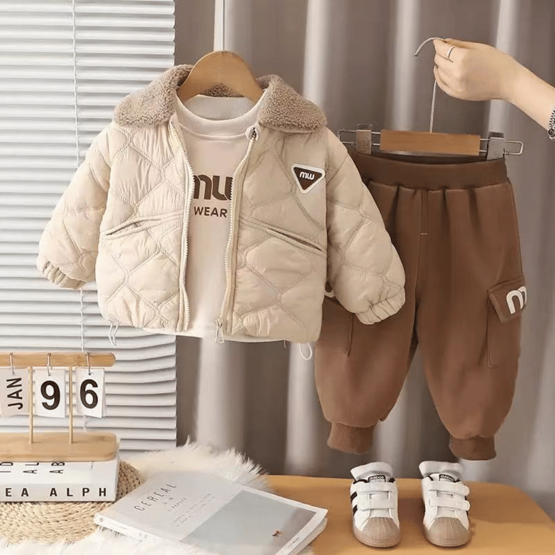 Korean Quilted Winter Jacket Set